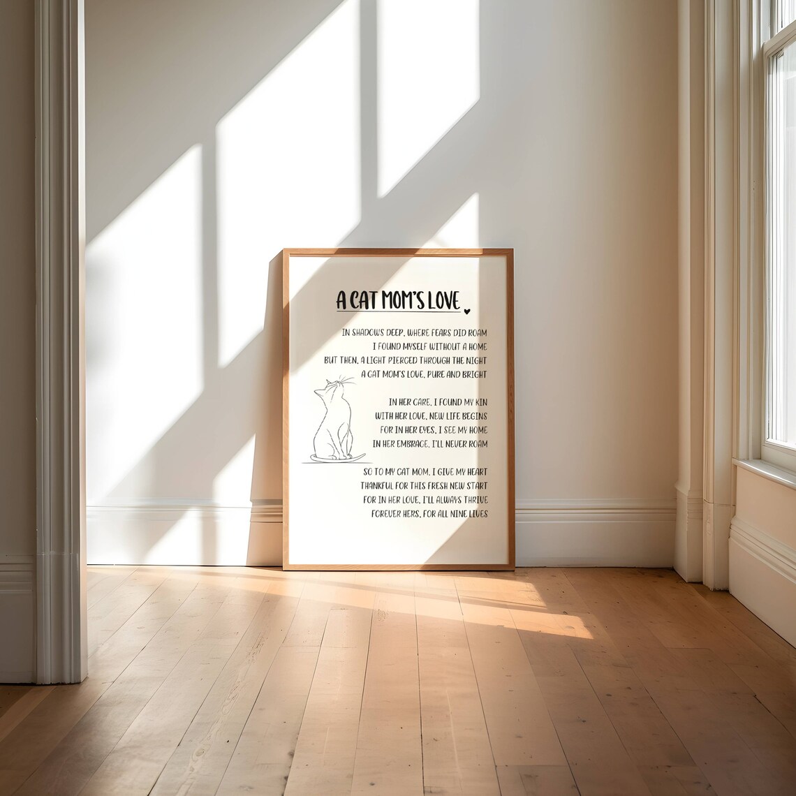 Cat Mom Poem Cat Lover Art Print, Home Decor - Image 5