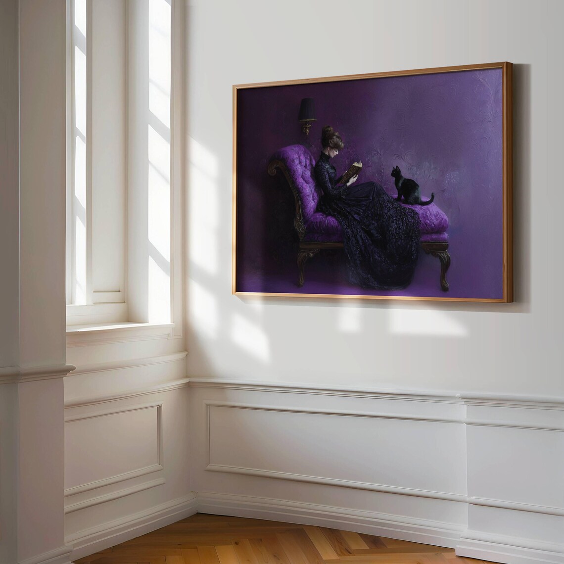 Victorian Woman Reading, Moody Library Wall Art - Image 5