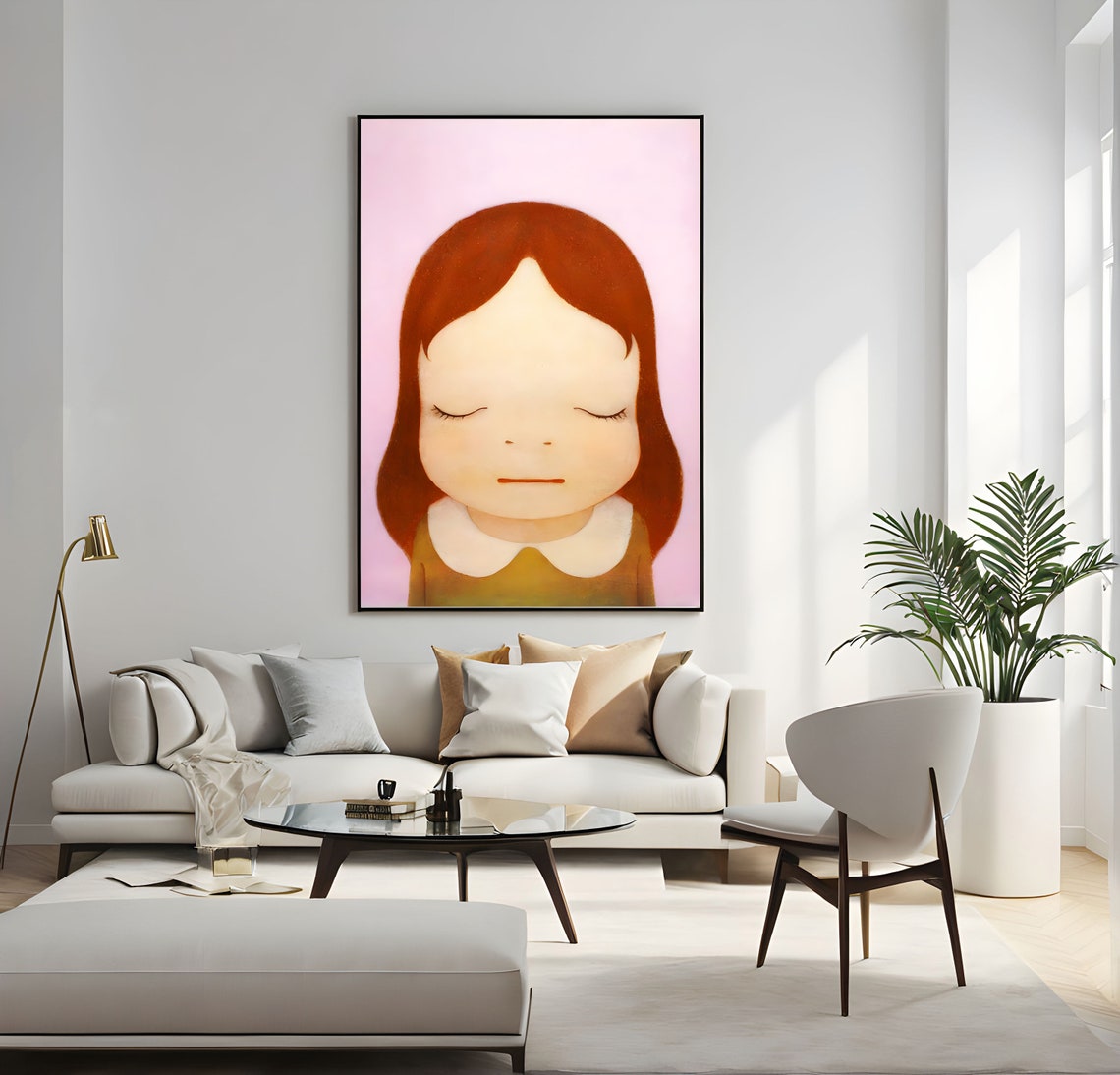 Yoshitomo Nara Cosmic Girl Eyes Closed 2008 Serene Portrait Poster - Image 5