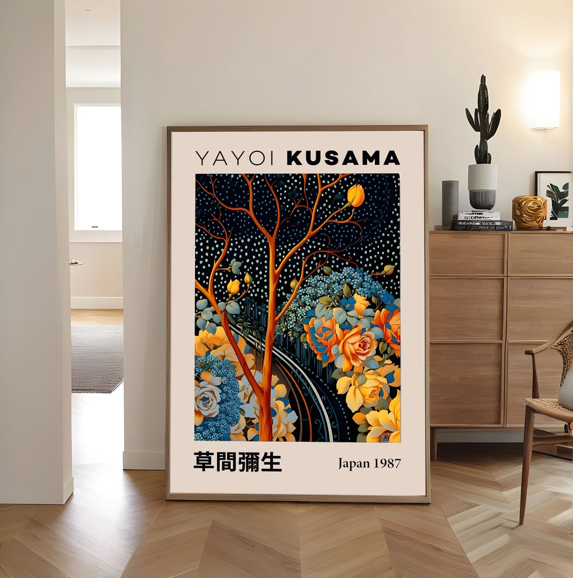Yayoi Kusama Japan 1987 Floral Dreams Night Blossom Art Poster - Image 5