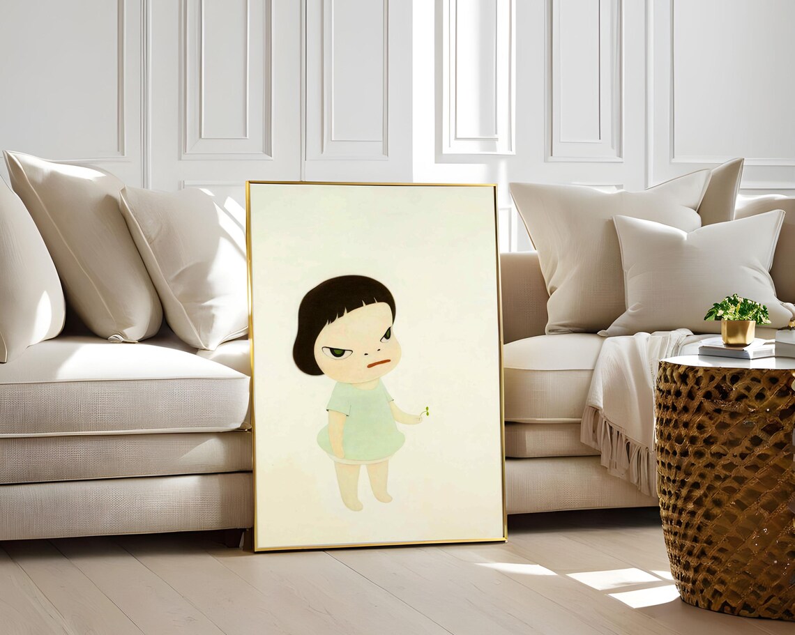 Yoshitomo Nara The Little Ambassador 2000 Green Eyed Girl Poster - Image 2