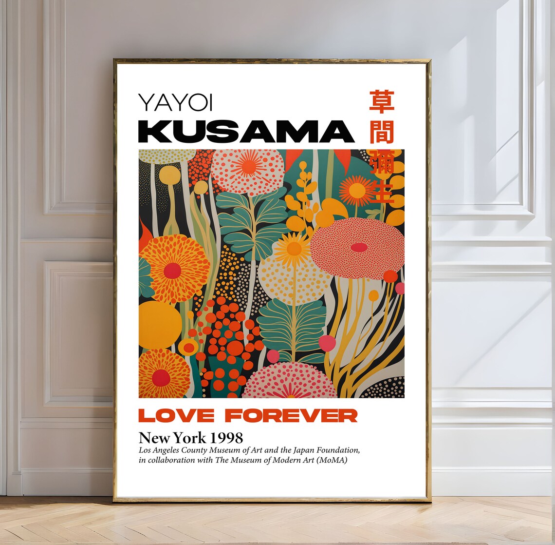 Yayoi Kusama Love Forever New York 1998 Floral Garden Art Poster
