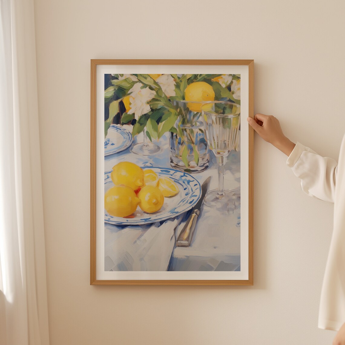 Mediterranean Still Life Art Print, Modern Kitchen Decor - Image 2