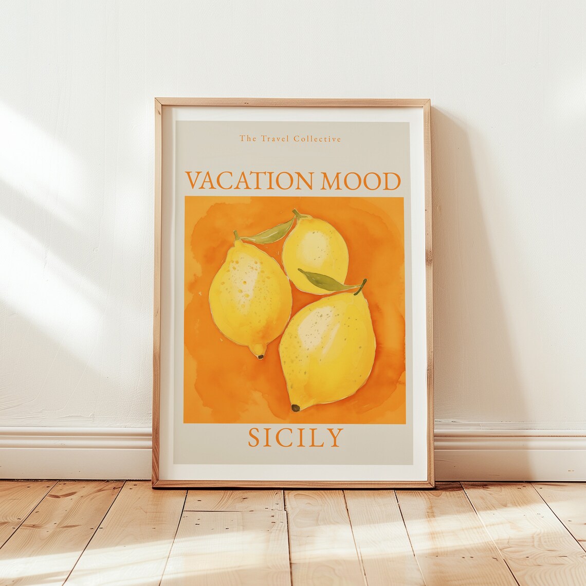 Vacation Mood Sicily Lemon Vintage Italian Travel Collection Poster - Image 3