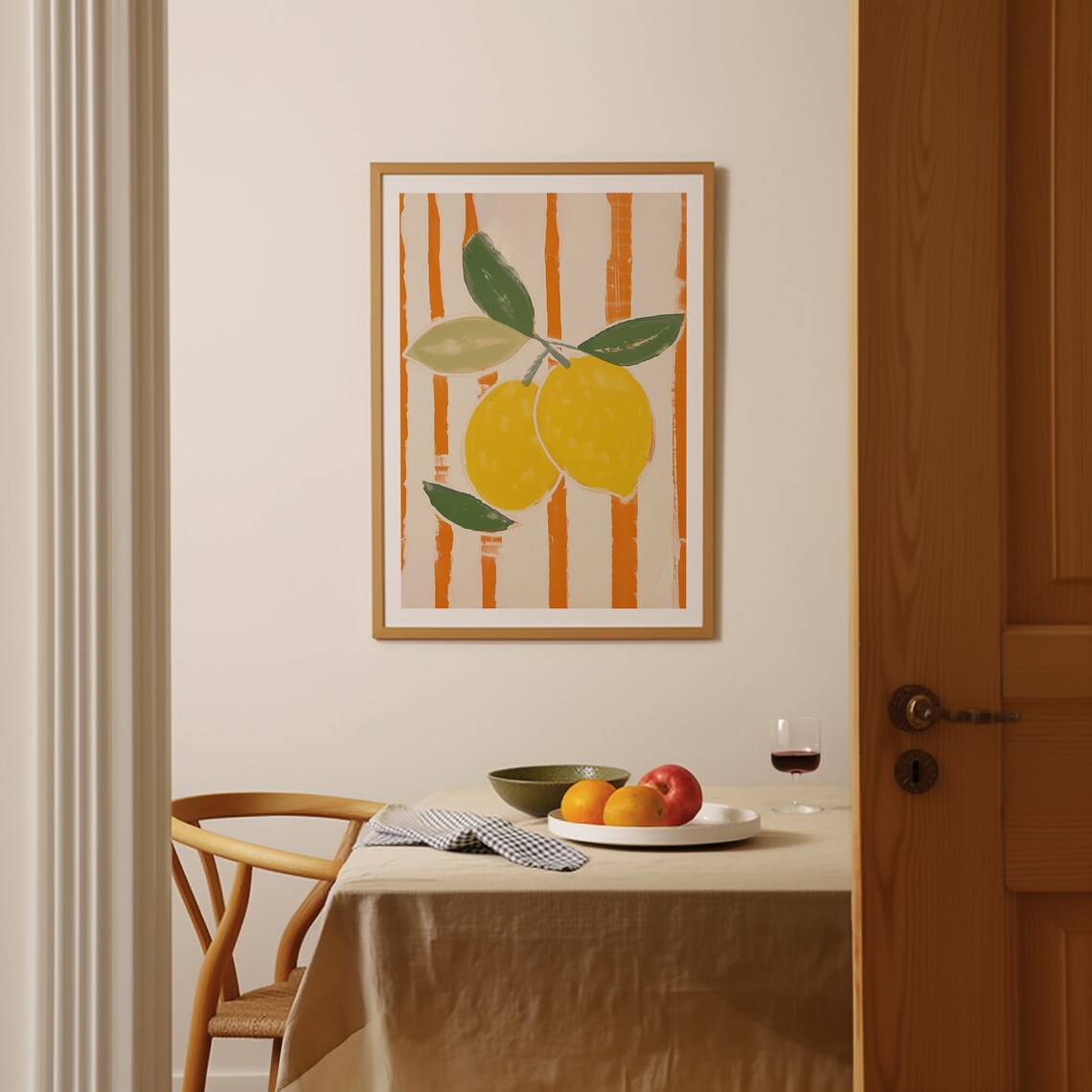 Lemons Art Print, Modern Kitchen Wall Decor - Image 2
