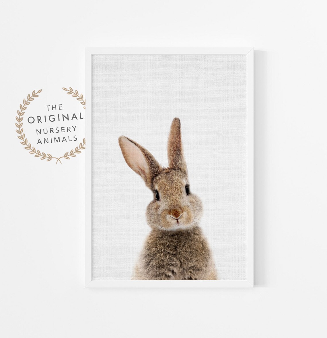 Bunny Rabbit Nursery Wall Art, Baby Animal Poster