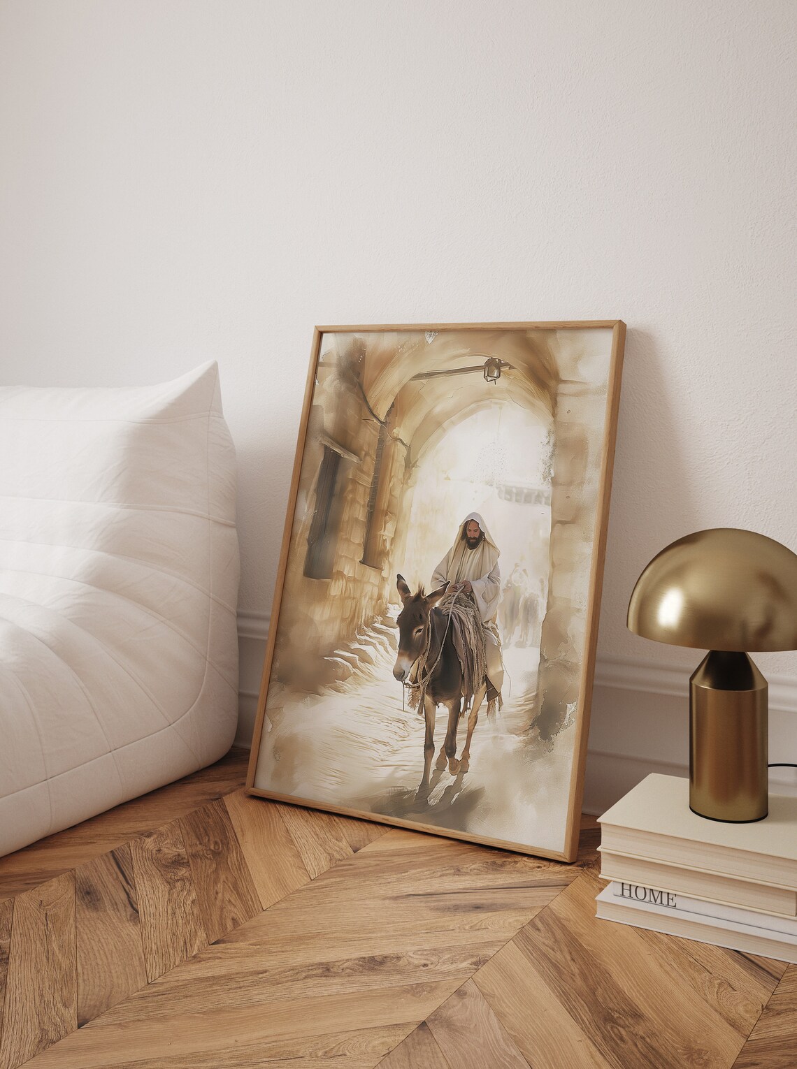 Jesus Entering Jerusalem Watercolor Christian Art Print - Image 2