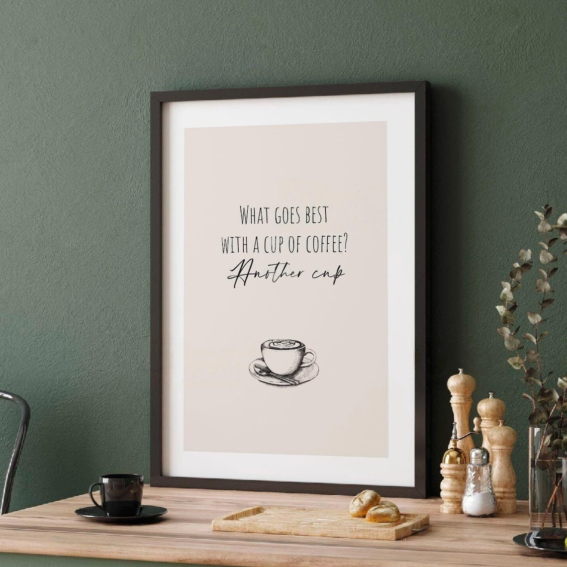 What Goes Best Wit A Cup Of Coffee, Typography