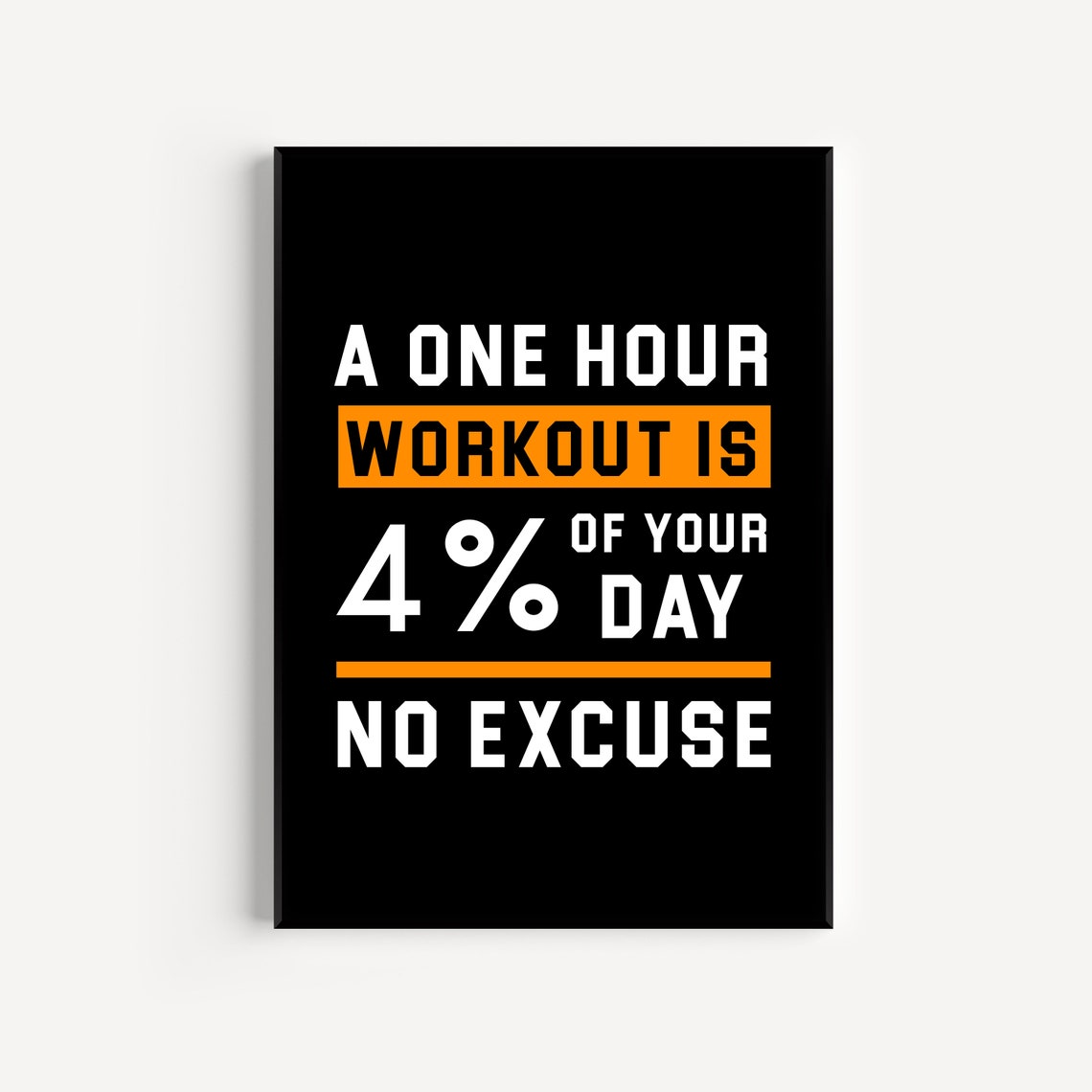Home Gym Motivational Quote Art Print