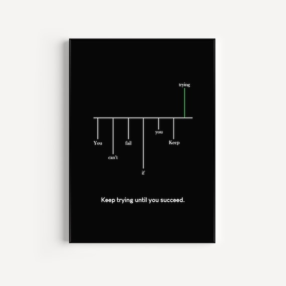 Discipline Wall Art Entrepreneur Office Classroom Home Decor Dorm Room Inspirational Quotes