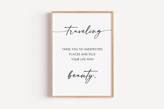 Travel Poster Trendy Wall Art Prints Quote Print Minimalist Modern