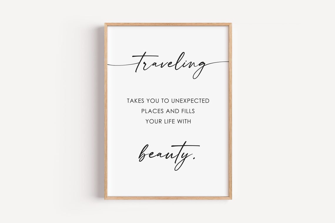 Travel Poster Trendy Wall Art Prints Quote Print Minimalist Modern