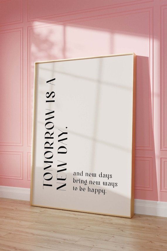 Positive Quotes Wall Art Quote Print Inspirational Affirmations College Apartment Decor Room