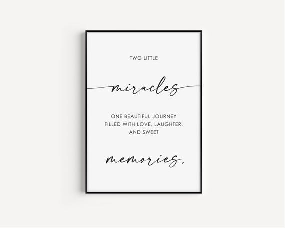 Twins Wall Art Quotes Babies Room Decor Nursery Sisters Print