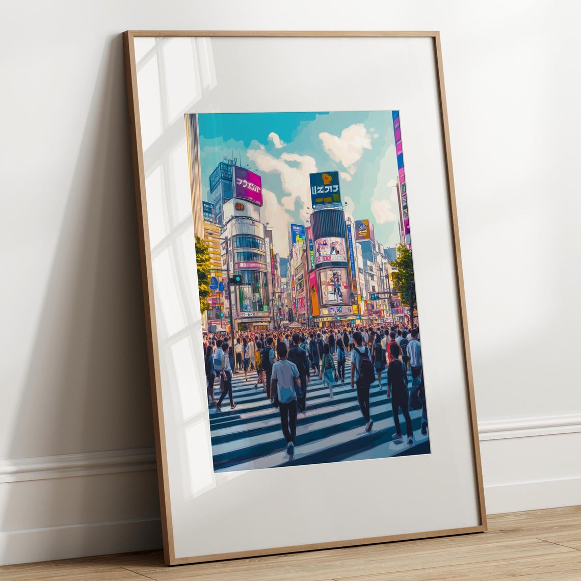 Shibuya Crossing Daytime Crowd Scramble Tokyo Street Art Poster - Image 3