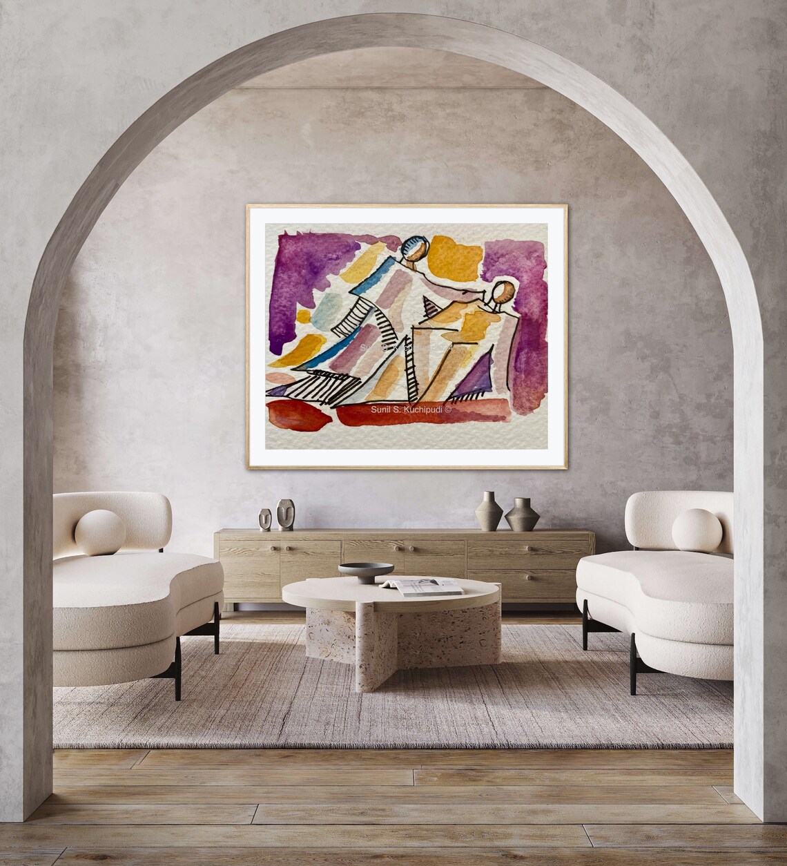 Good Samaritan Original Abstract Christian Art Print
