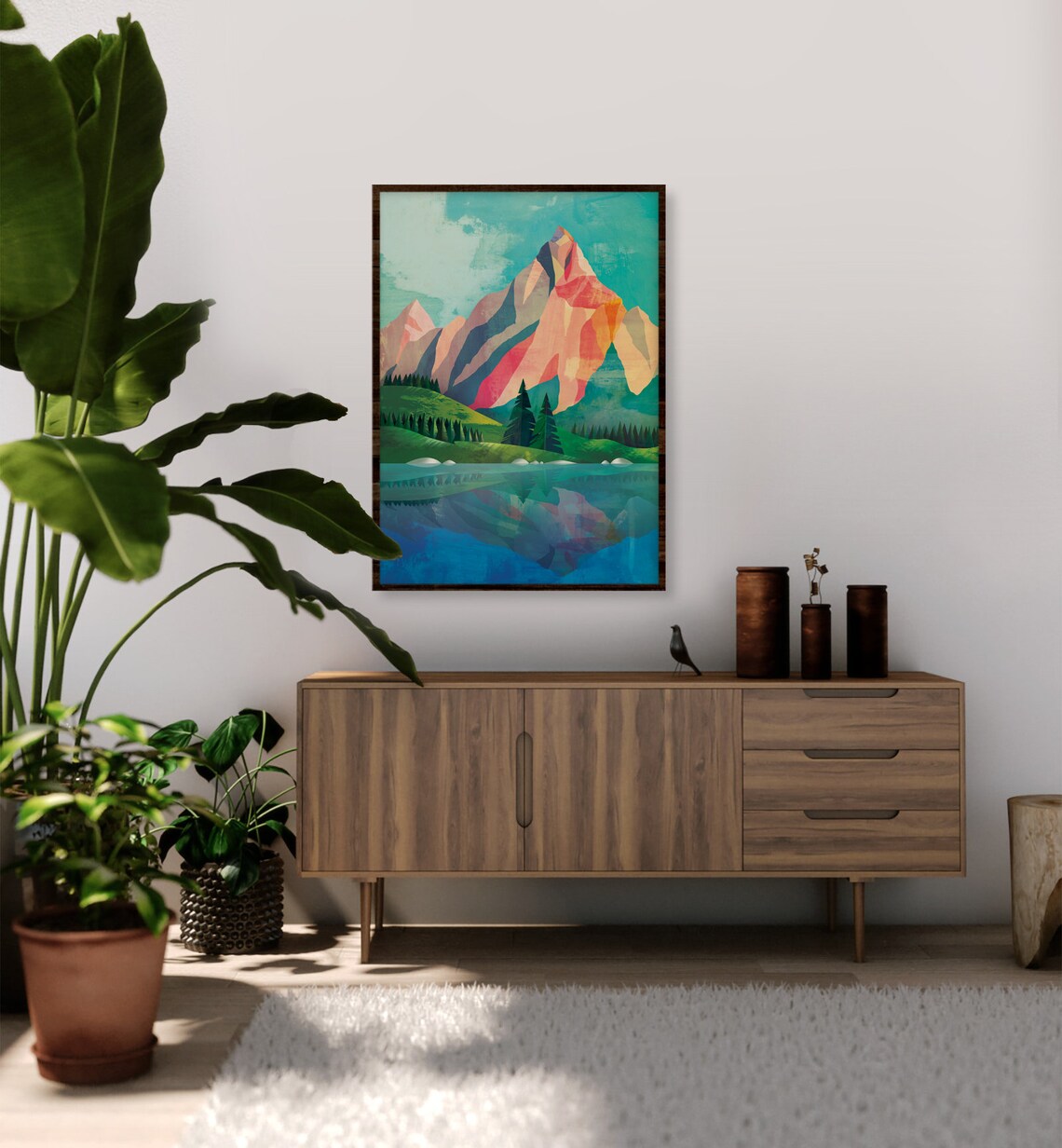 Mountain Landscape Art Print, Desert Scenery - Image 2