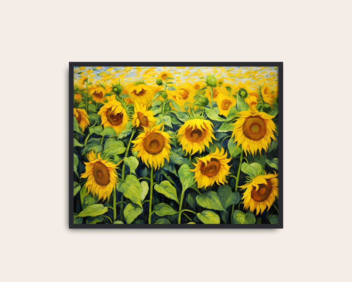 Yellow Sunflowers Vintage Farmhouse Art Print - Image 3