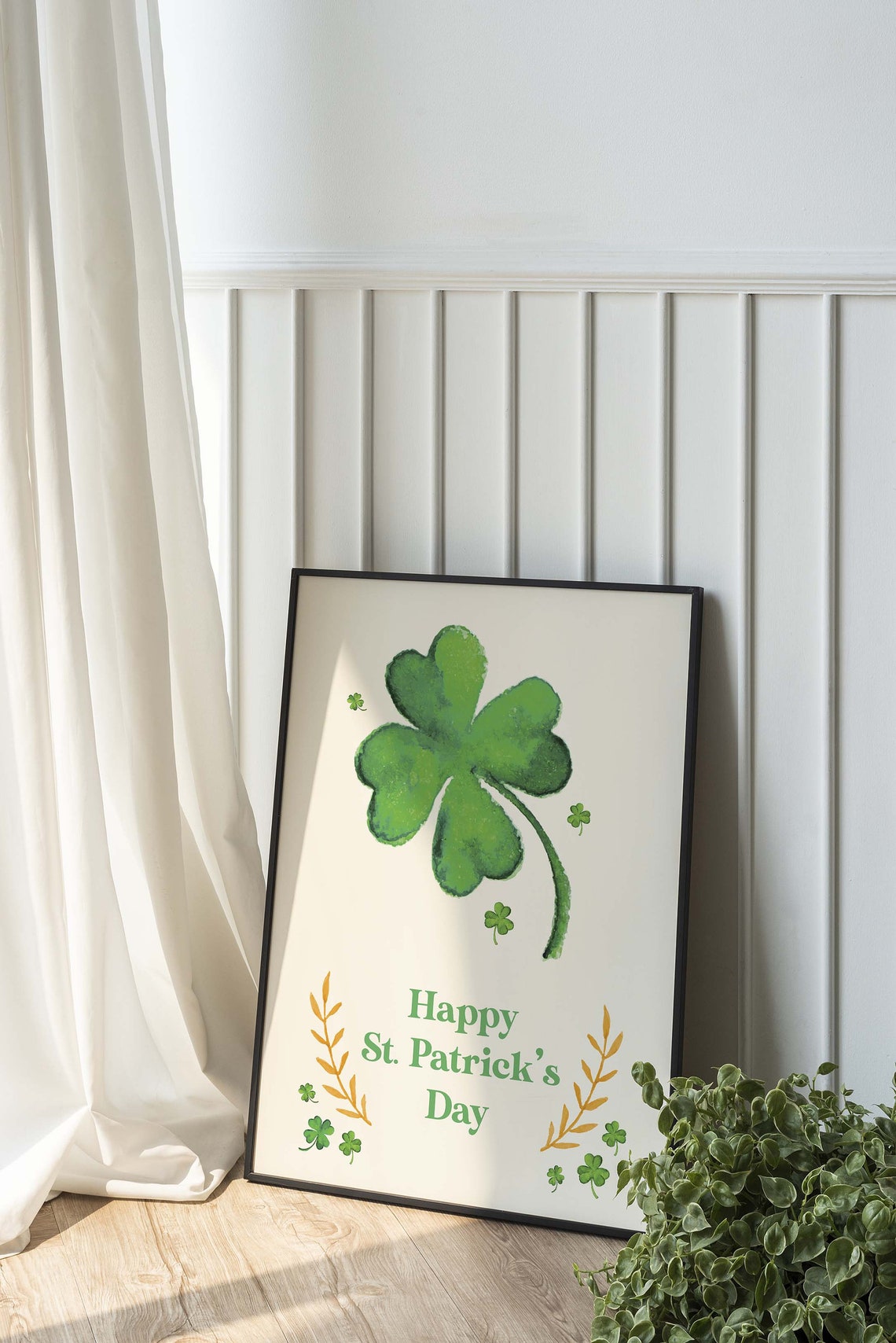 Happy St Patricks Day Print Art Green Shamrock Print Cute Holiday Wall Decor Irish Wall Art - Image 6