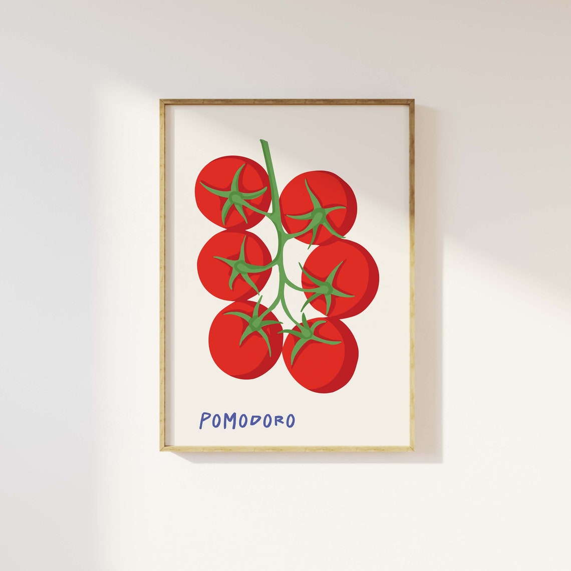 Tomato Print Art Pomodoro Tomato Wall Art Italian Kitchen Art Print Cute Trendy Wall Art - Image 4