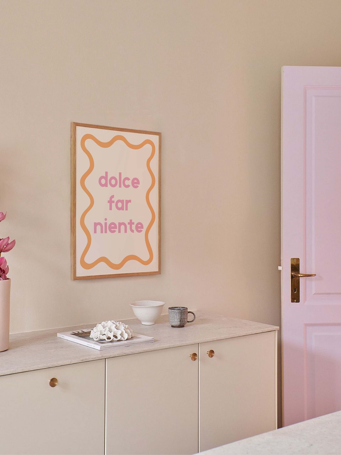 Dolce Far Niente Print Art Cute Italian Wall Art Green Trendy Art Print Retro Text Print - Image 6