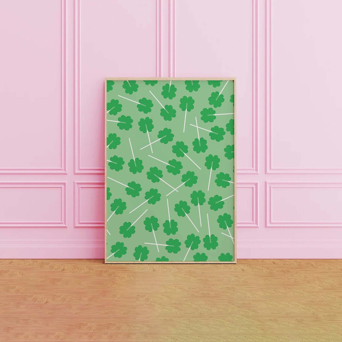 Shamrock Lollipop Green Pattern St Patricks Day Festive Poster - Image 4