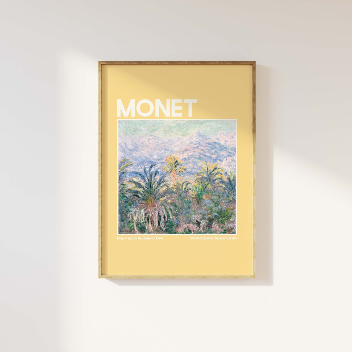 Monet Palm Trees at Bordighera Yellow Exhibition Poster Met Art - Image 5