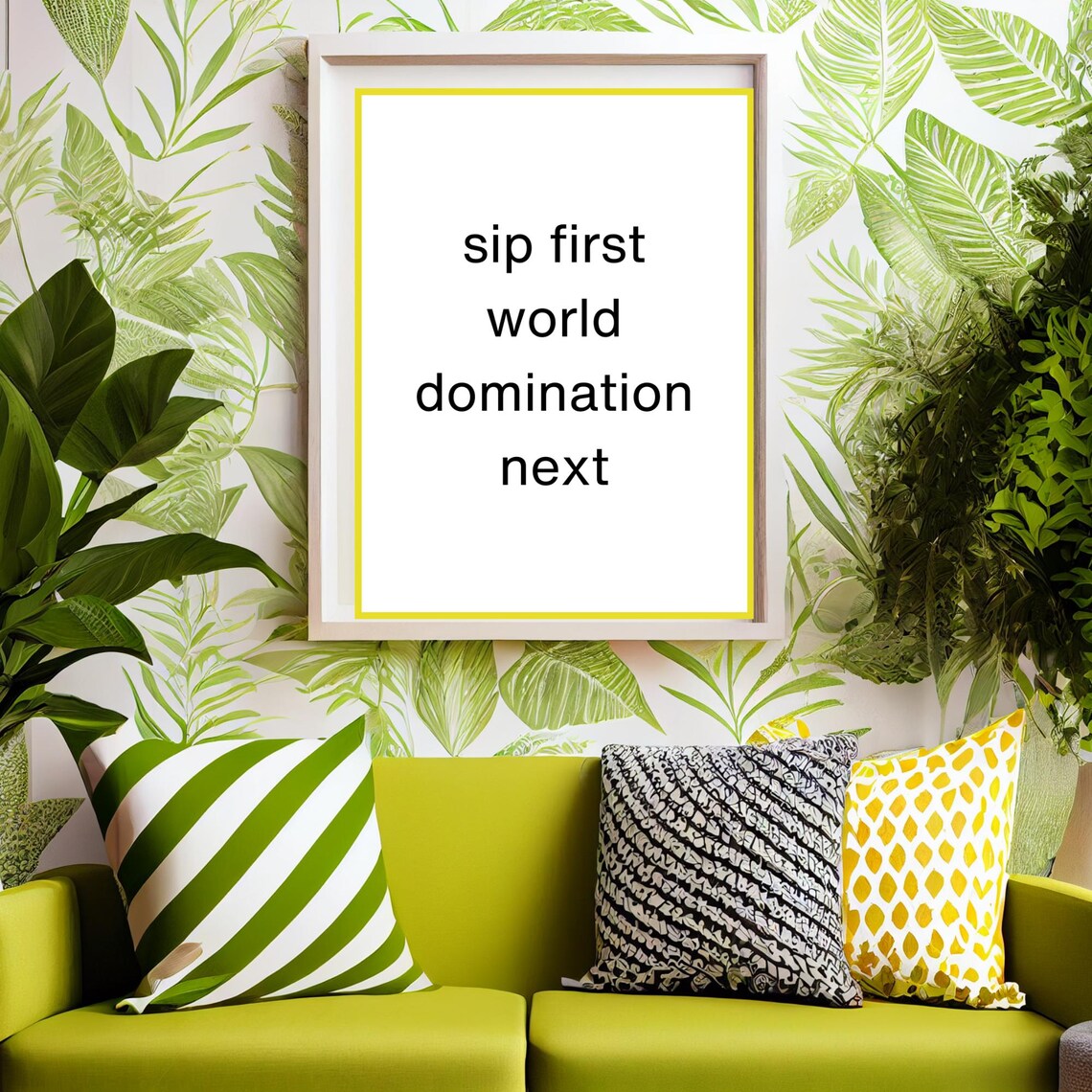 Sip First, World Domination Next Coffee Poster - Image 2