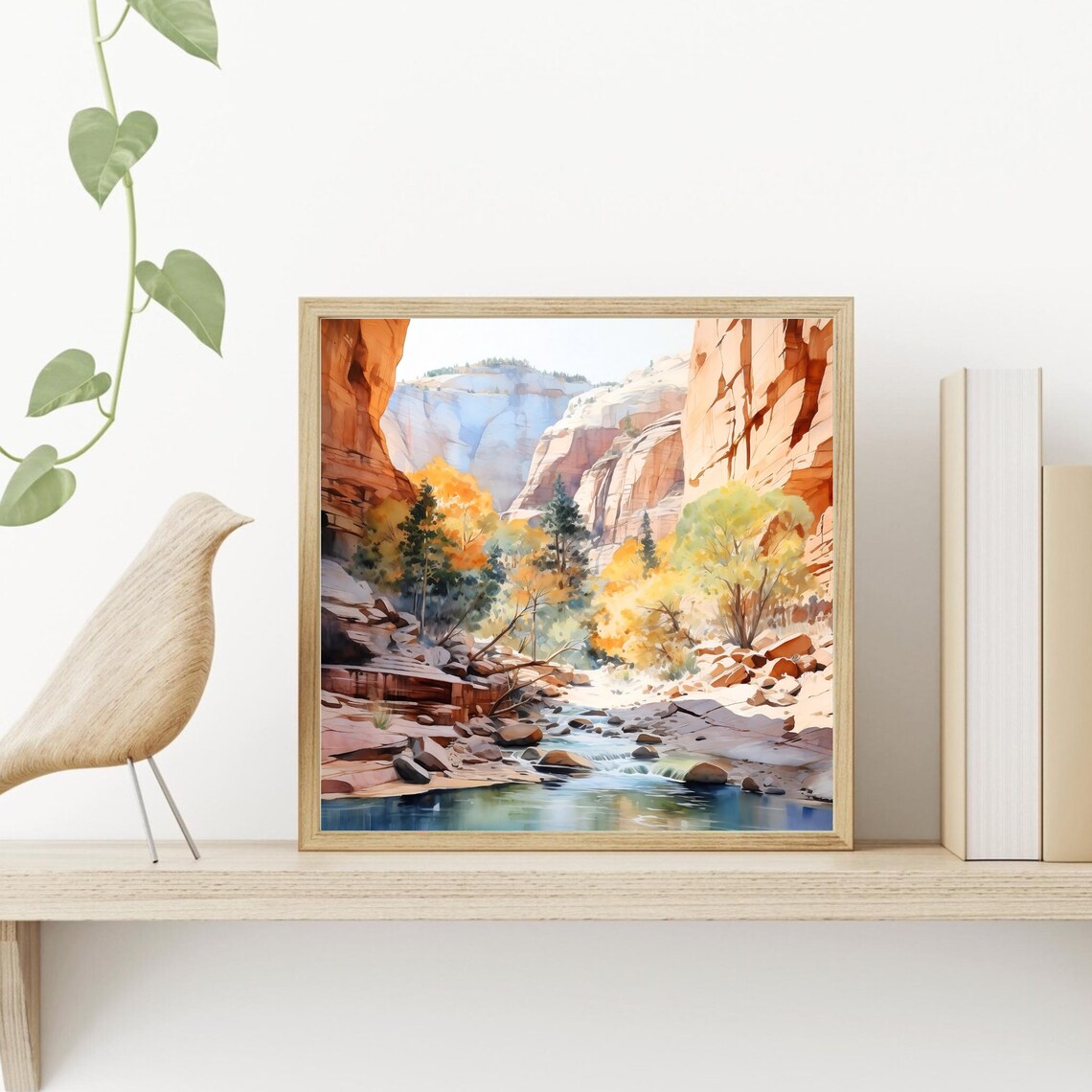 Zion National Park Watercolor, Art Print - Image 2