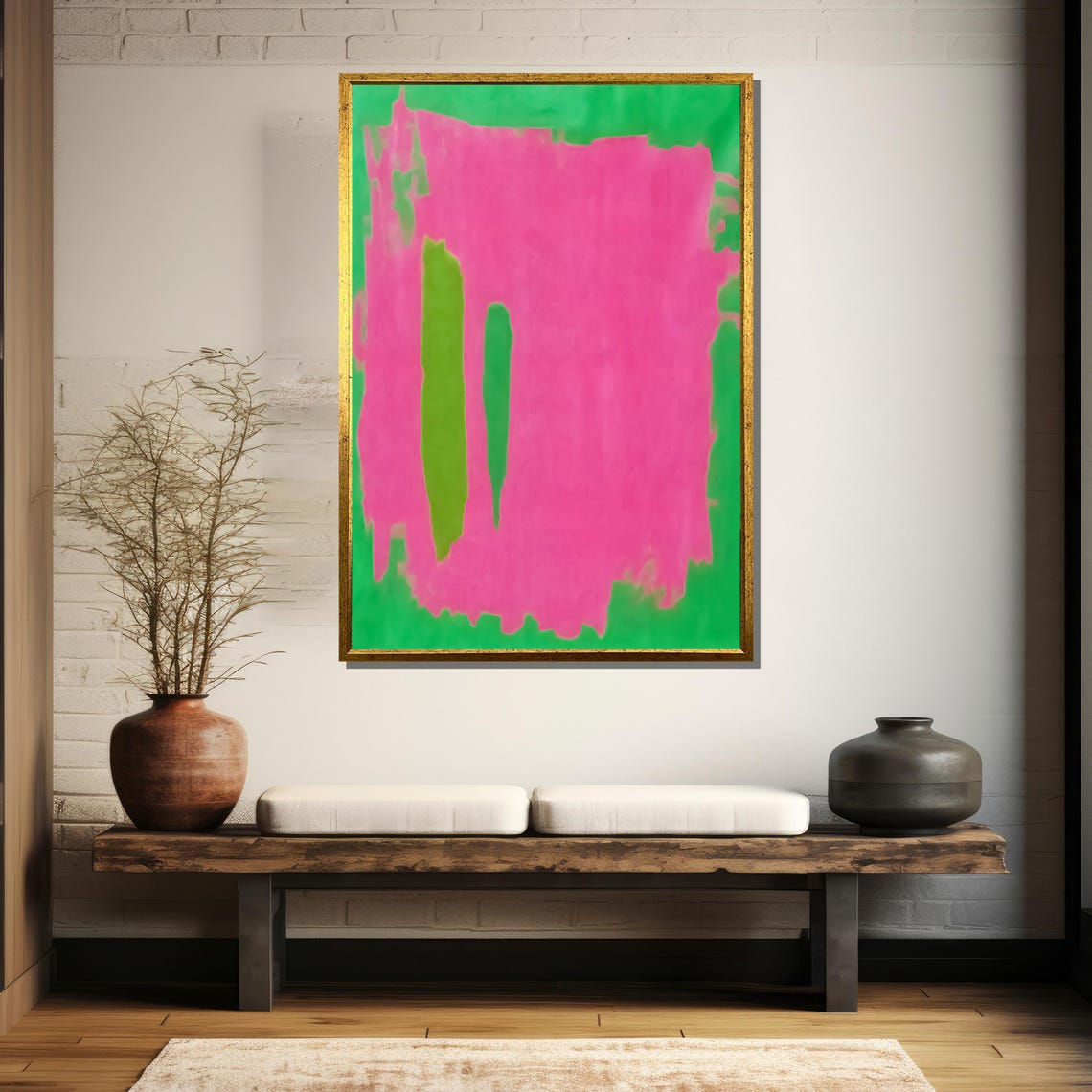 Mark Rothkos Untitled Pink And Green Playful And Bold Abstract Painting Ideal Gift For Contemporary Art Lovers - Image 5