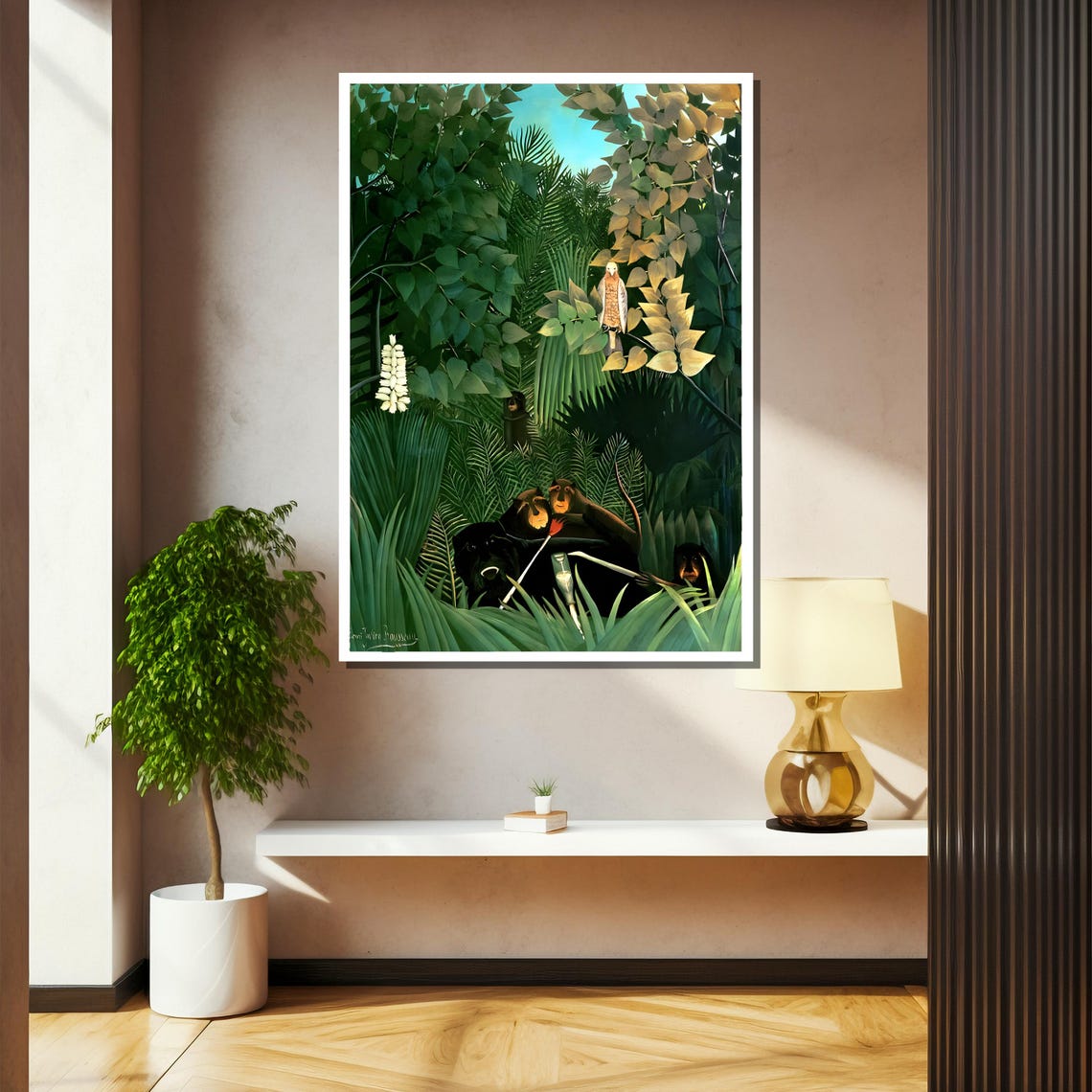 Henri Rousseaus The Merry Jesters Whimsical Jungle Scene Painting Lush And Playful Art Gift For Nature Lovers - Image 2