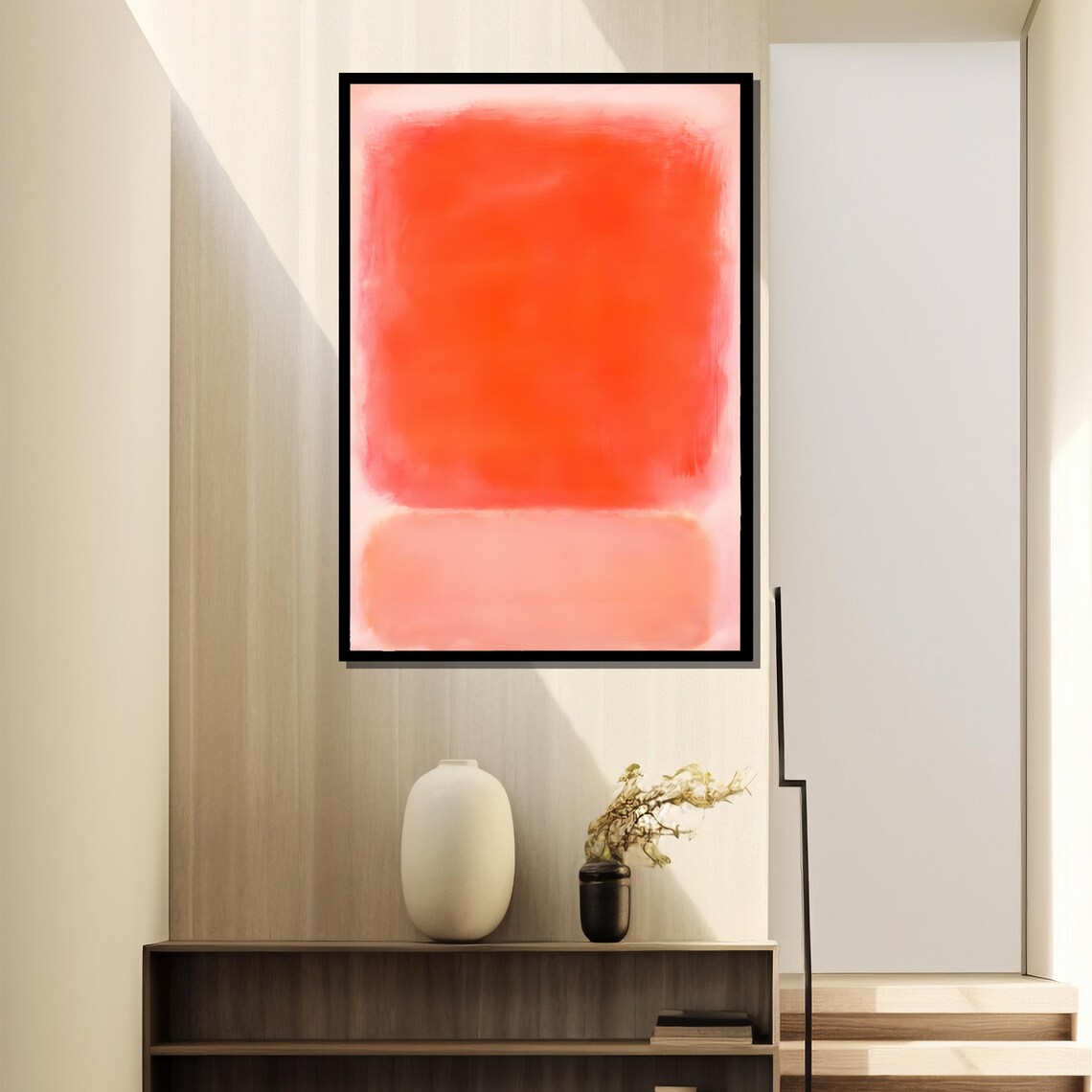 Mark Rothkos Untitled Radiant Orange And Soft Pink Abstract Painting The Ideal Gift For Modern Art Enthusiasts - Image 4