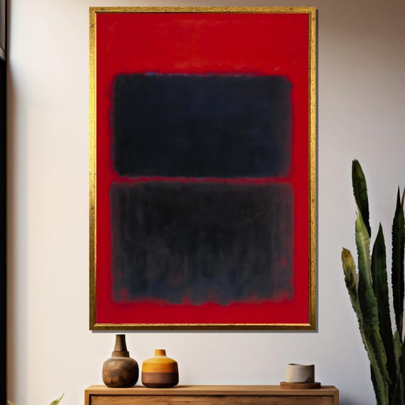 Mark Rothkos Light Red Over Black 1957 Bold Abstract Painting Gift For Modern Art Enthusiasts And Collectors