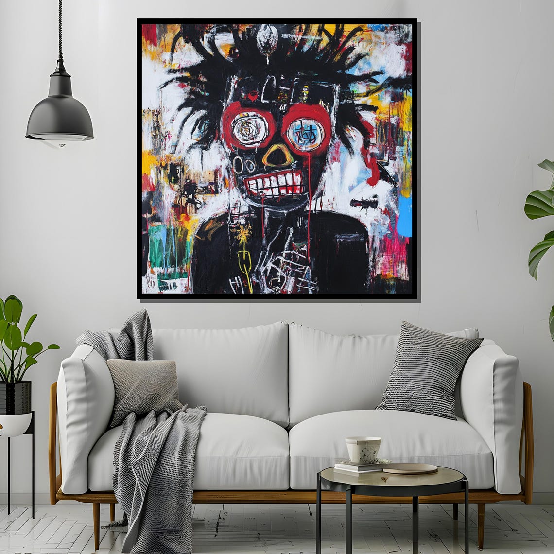 Bold Skull Face Neo Expressionist Graffiti Street Art Poster - Image 4