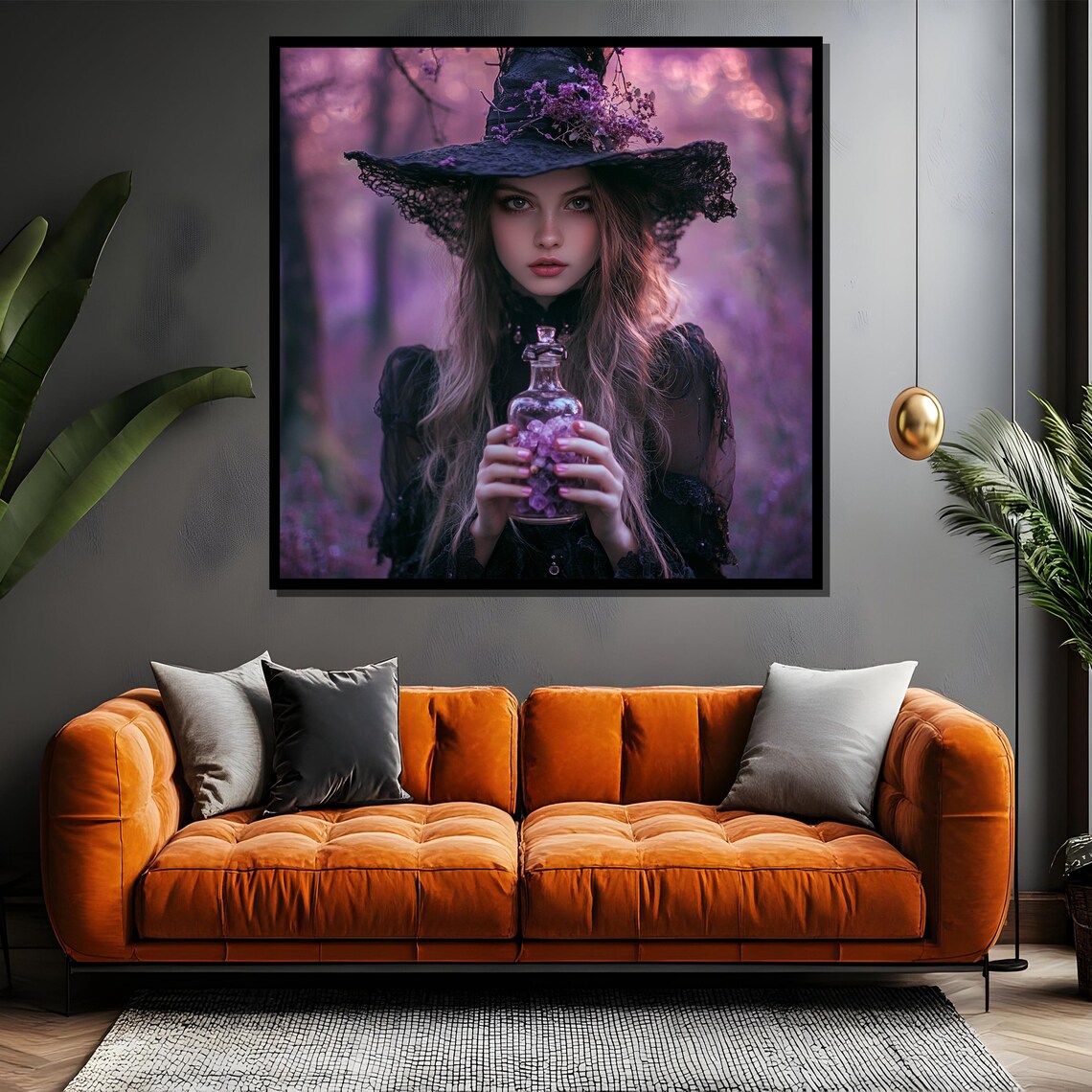 Mystical Witch Painting Enchanting Artwork For Unique Gift Ideas - Image 4