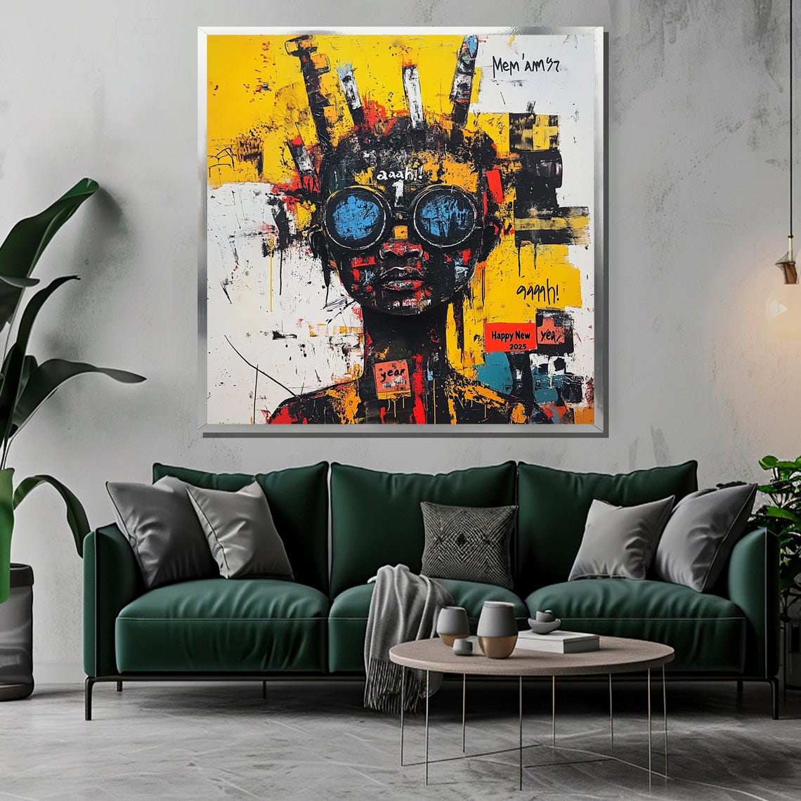 Abstract Brut Art Painting Graffiti Street Art Wall Decor Bold Urban Expressionist Print Contemporary Modern Gift - Image 3