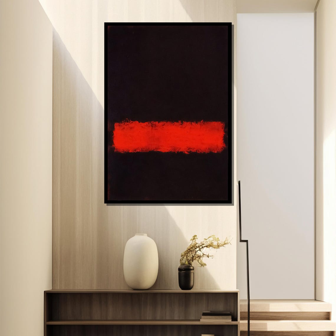 Mark Rothkos Black Red And Black Minimalist Masterpiece Of Intense Contrast Bold Abstract Painting Ideal Art Gift - Image 4