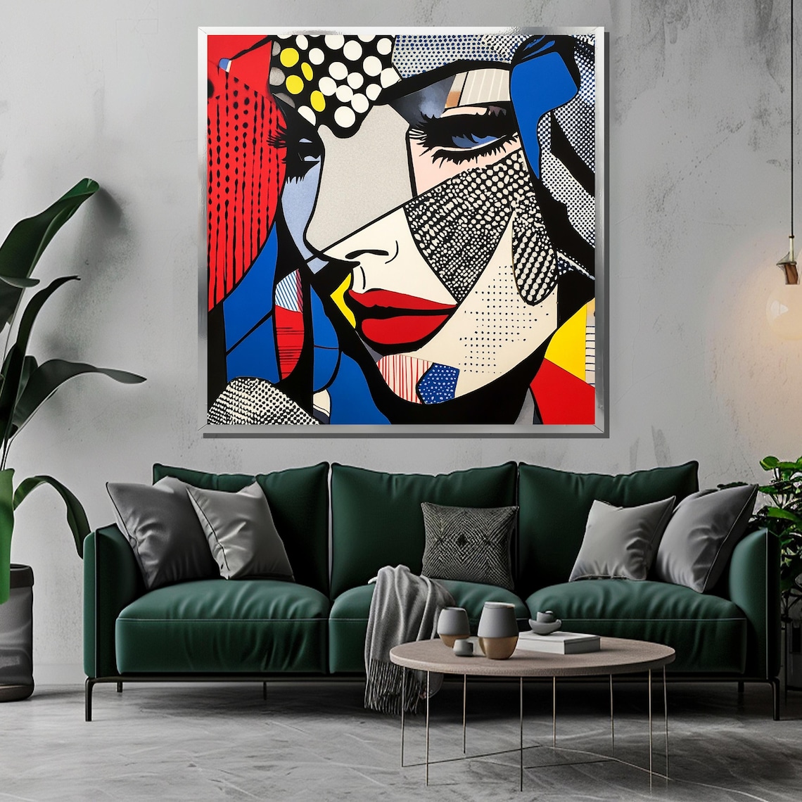 Roy Lichtenstein-Inspired Pop Art Woman Poster - Image 3