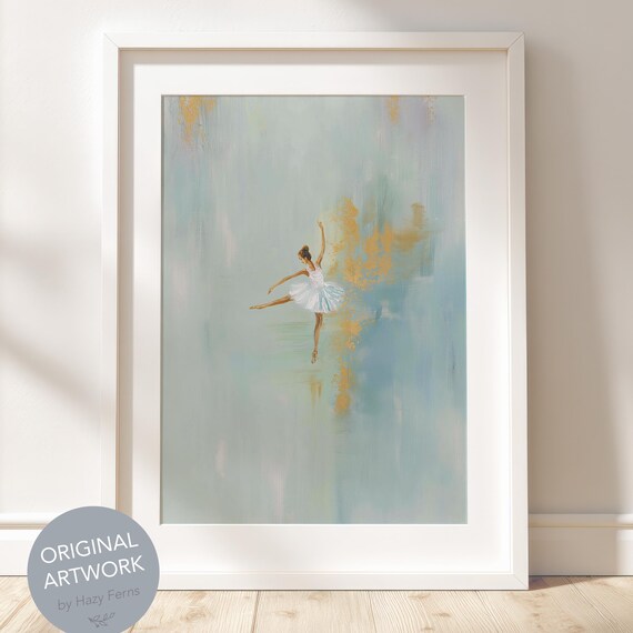 Ballerina Art Print, Elegant Minimalist Ballet