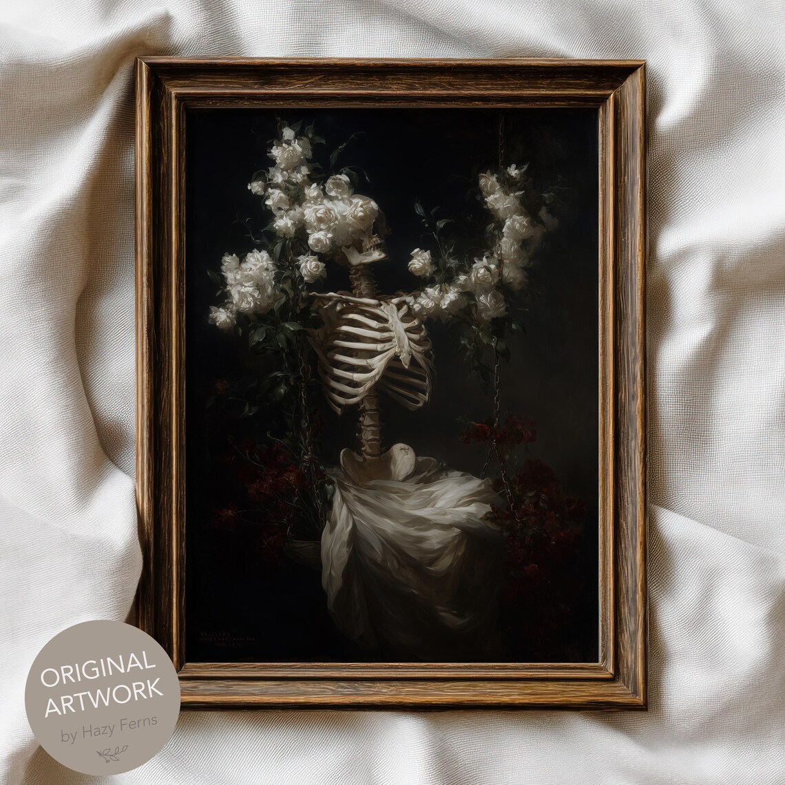 Blooming Ribcage Anatomy, Gothic Fine Art Print