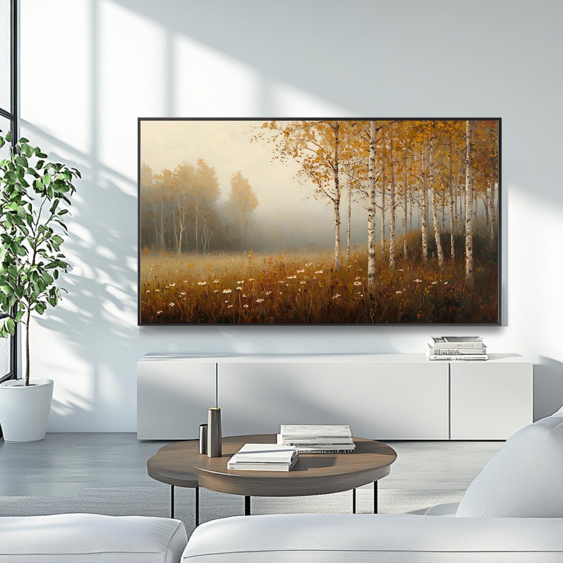 Autumn Birch Trees, Seasonal Wall Art Print - Image 4