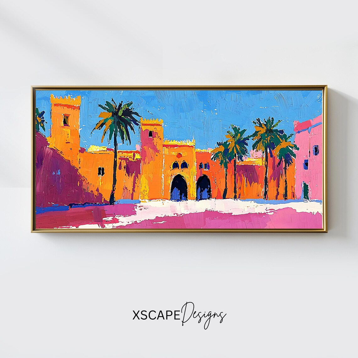 Moroccan Kasbah, Panoramic Art Print For Couch