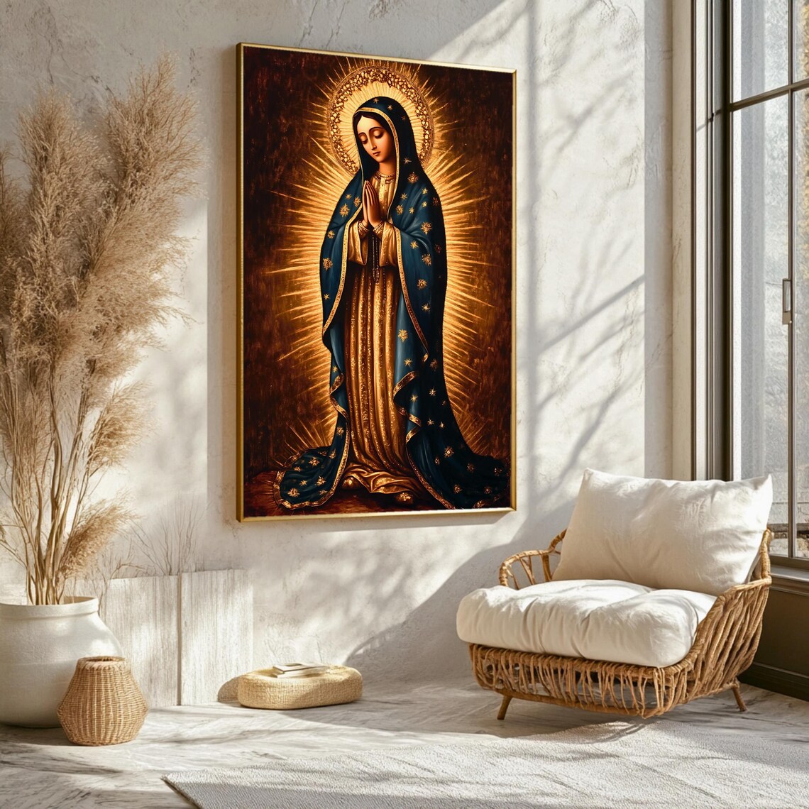 Our Lady Of Guadalupe, Vintage Catholic Decor - Image 3