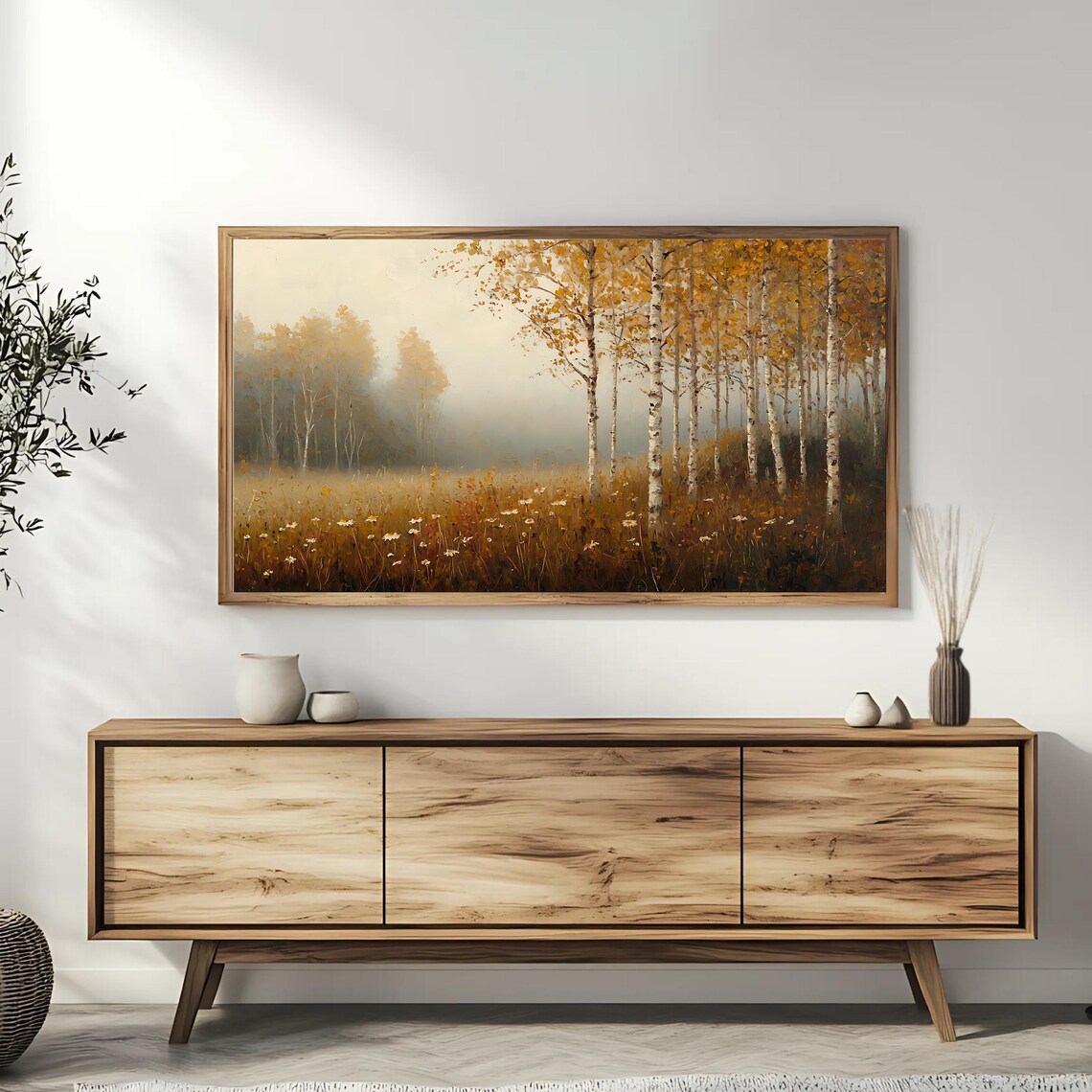 Autumn Birch Trees, Seasonal Wall Art Print - Image 3