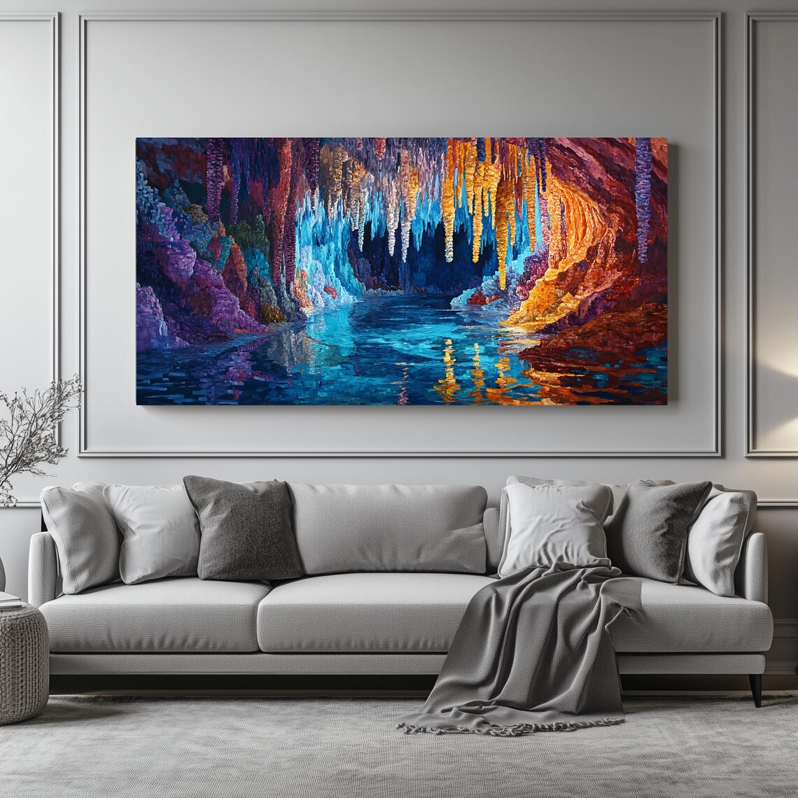 Cave Reflection Art Print, Mystical Landscape - Image 4