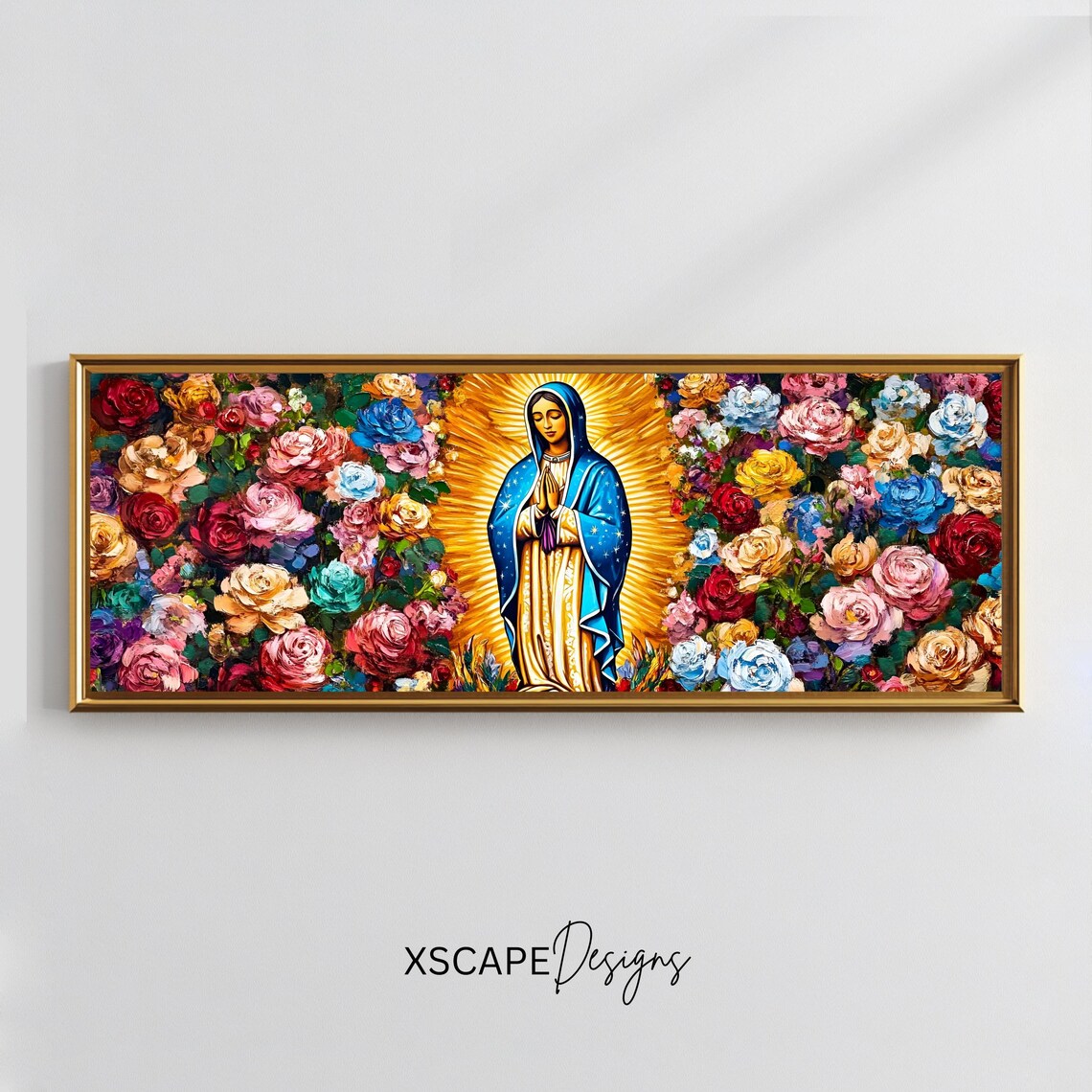 Mary Of Guadalupe Colorful Religious Art Print