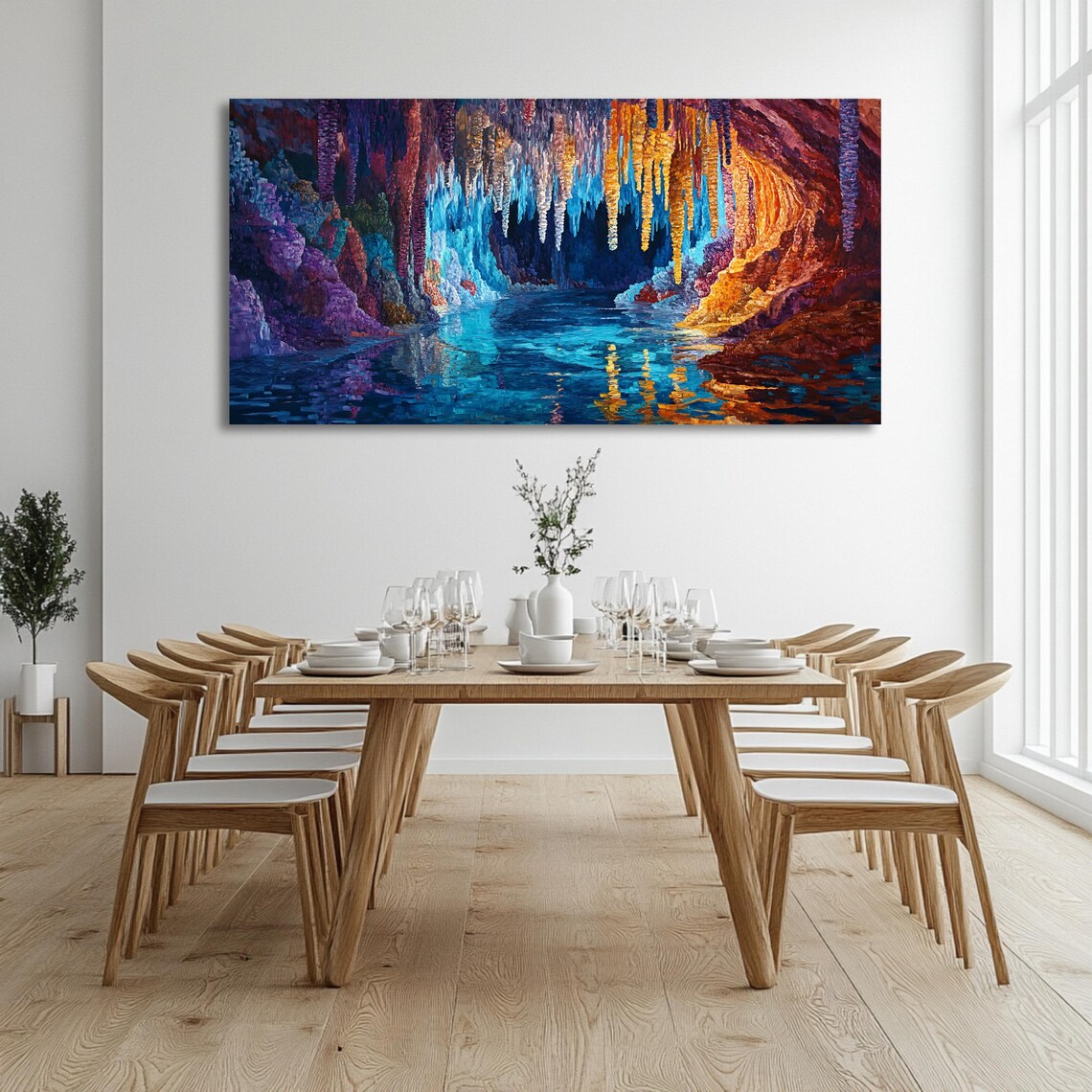 Cave Reflection Art Print, Mystical Landscape - Image 3