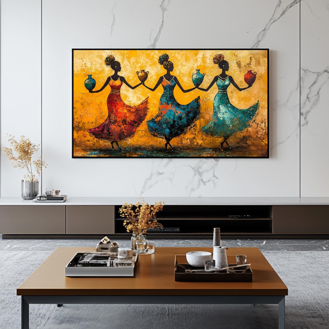African Dance Art For Frame Tv Roku Screensaver Vibrant Cultural Wall Art - Image 2