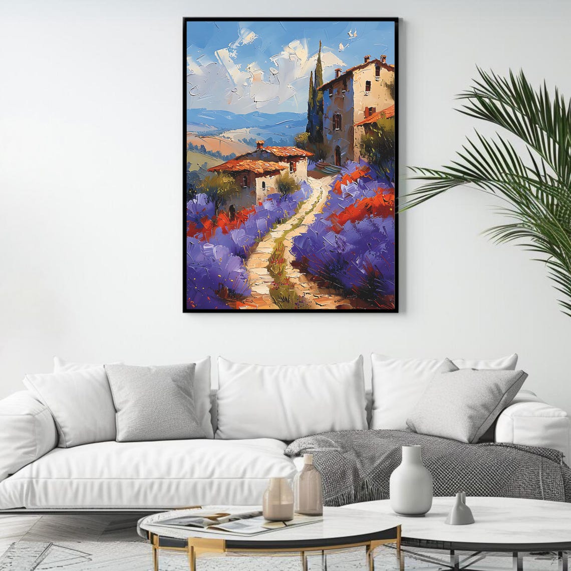 Tuscan Countryside Villa Lavender Fields Italy Travel Poster - Image 4