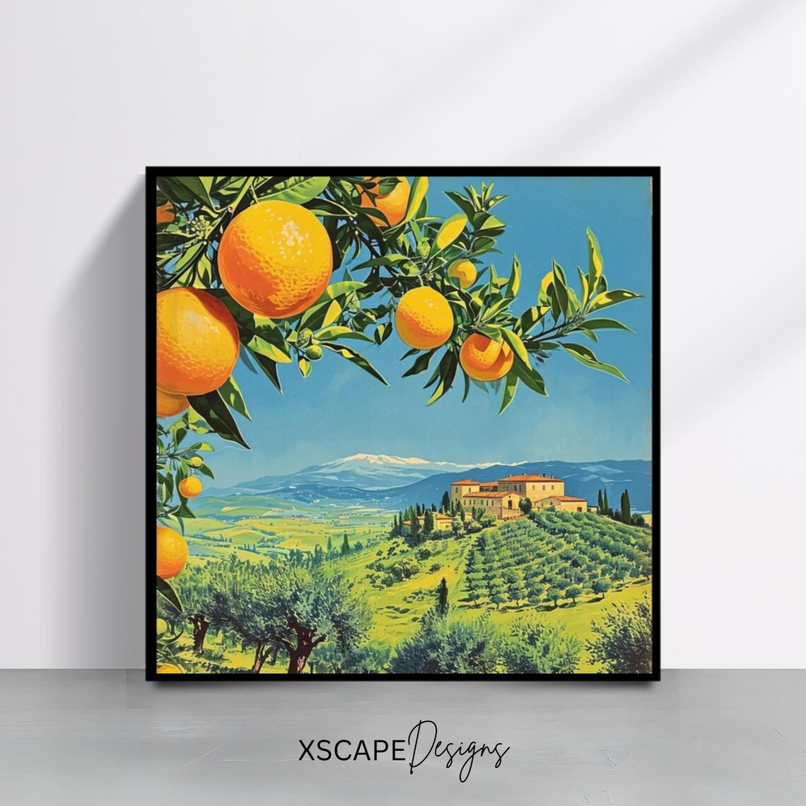 Tuscany Orchard, Countryside Travel Poster